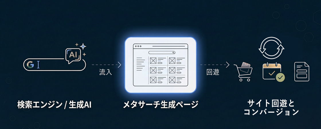 検索からの流入とサイト内回遊・コンバージョンの動線